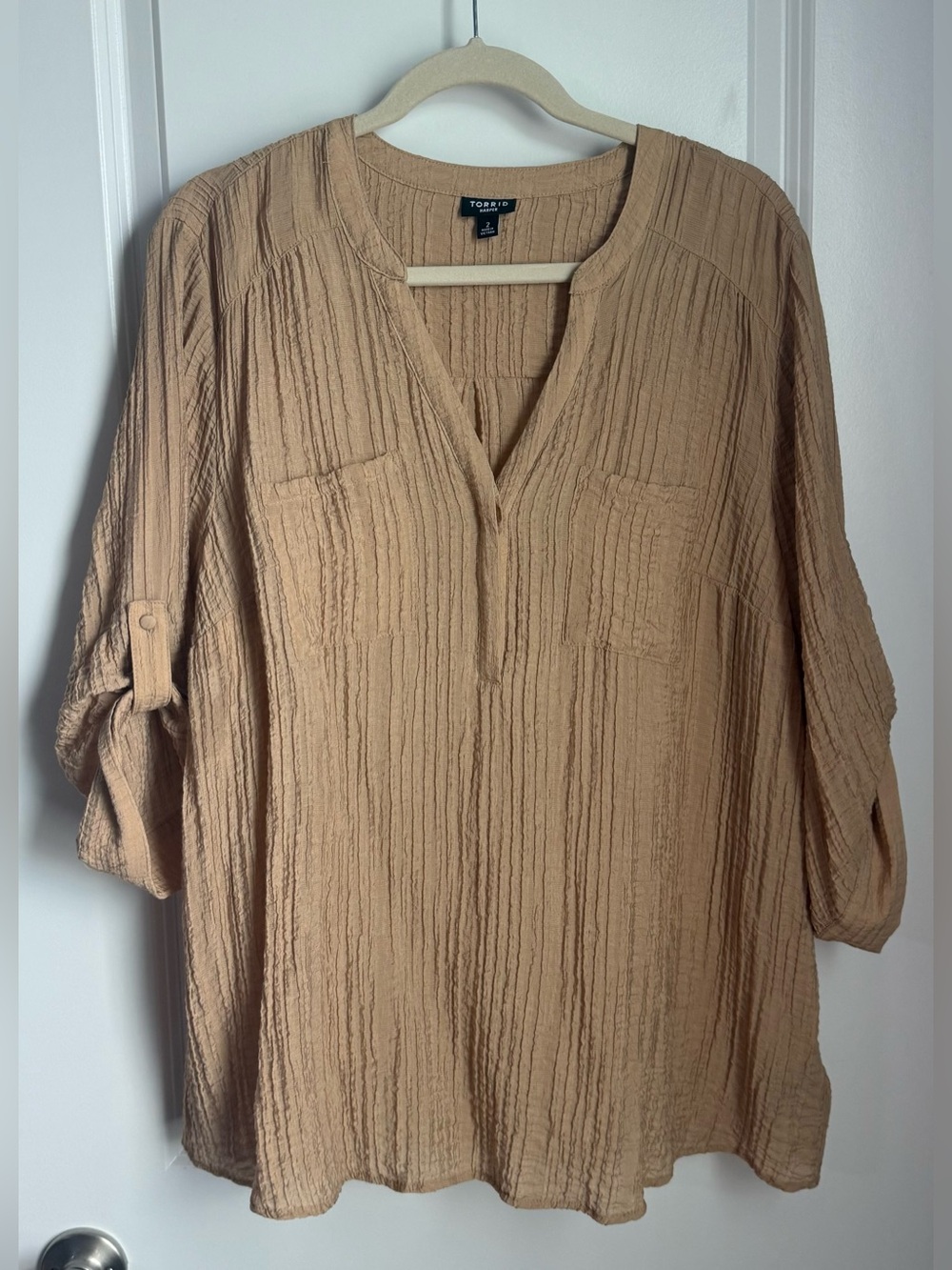 torrid Camel Textured Harper Georgette